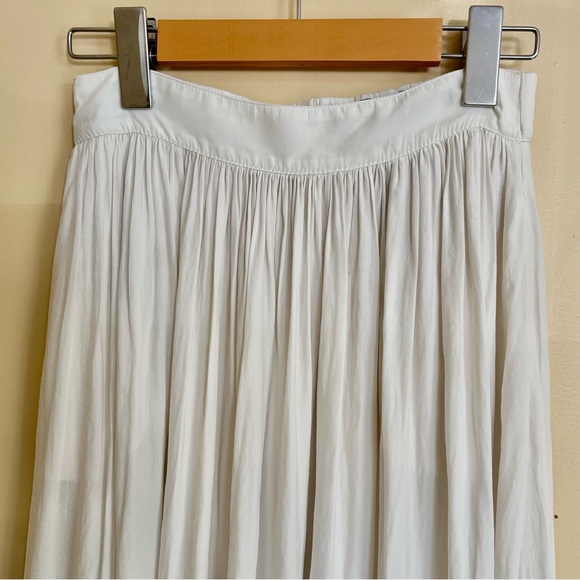 Zara| Flowing White Hi-Low Boho Pull-on Lightweight Maxi Skirt Sz S - Picture 3 of 5